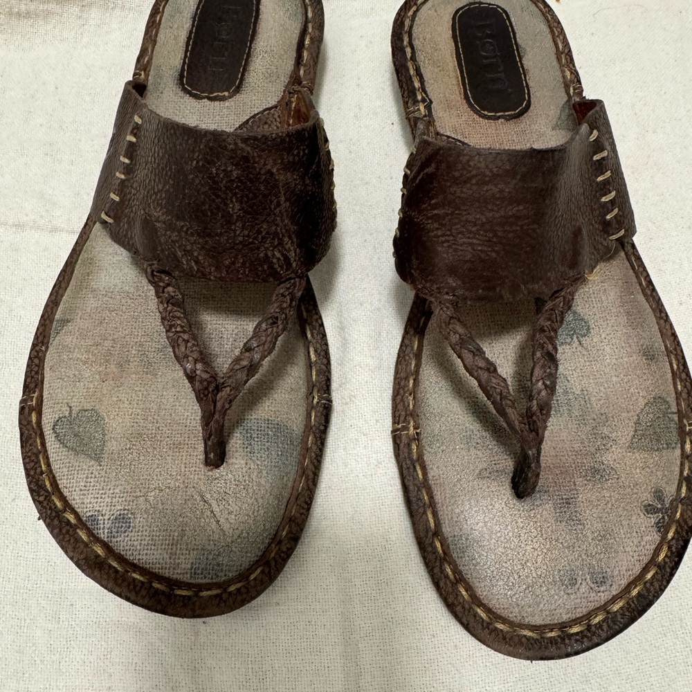Born Dark Brown Leather Women's Sandals
